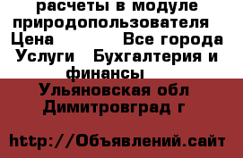 расчеты в модуле природопользователя › Цена ­ 3 000 - Все города Услуги » Бухгалтерия и финансы   . Ульяновская обл.,Димитровград г.